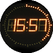 Elektronische Uhr mit Nachahmung eines Sekundenzeigers 